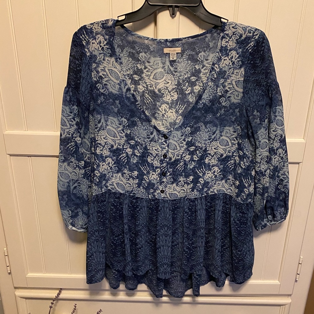 Blue Paisley Tunic